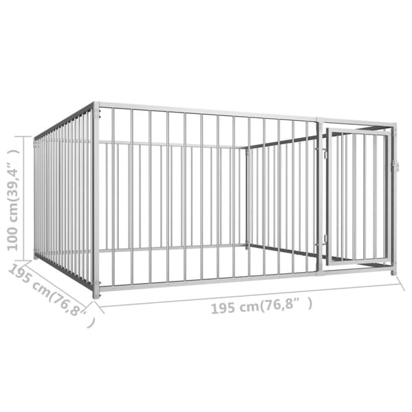 Hundgård för utomhusbruk 200x200x100 cm