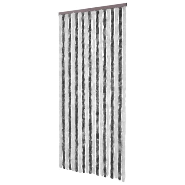 Insektsdraperi grå och vit 56x200 cm chenille