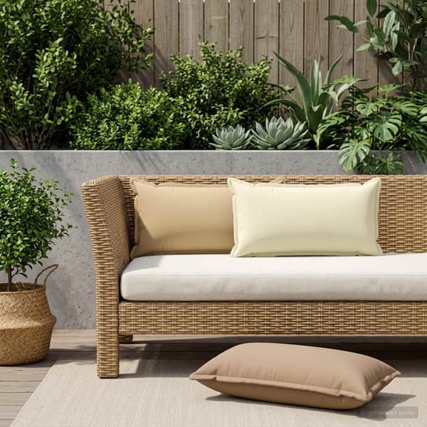 Kudde med kudde HOUTEN 2 st Taupe Polyester