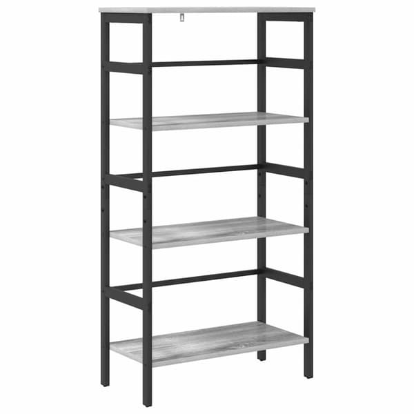 Hyllsystem Grå Sonoma 60 x 29,5 x 115 cm Konstruerat trä