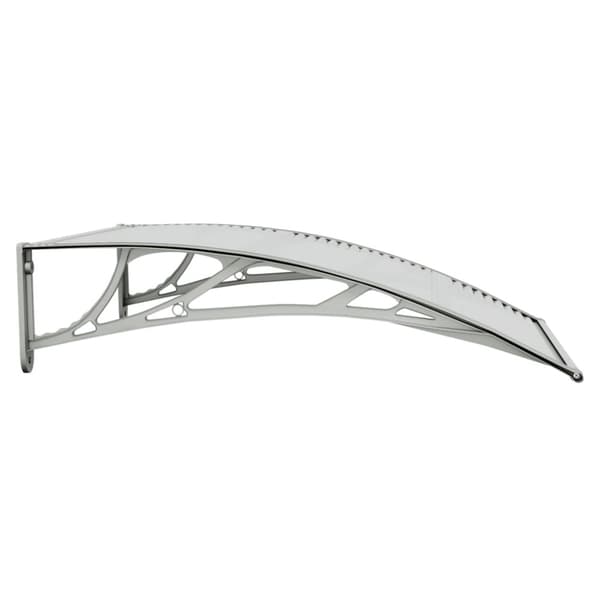 Dörrtak grå och transparent 100x75 cm polykarbonat