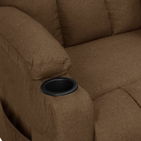 Reclinerfåtölj brun tyg