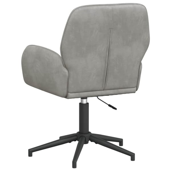 Svängbara skrivbordsstolar 2 st 54 x 55 x 90 cm Ljusgrå Sammet
