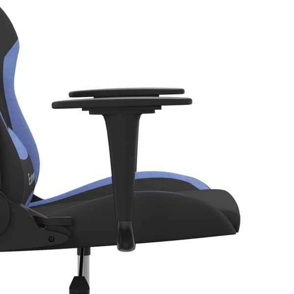 Gamingstol svart och blå tyg