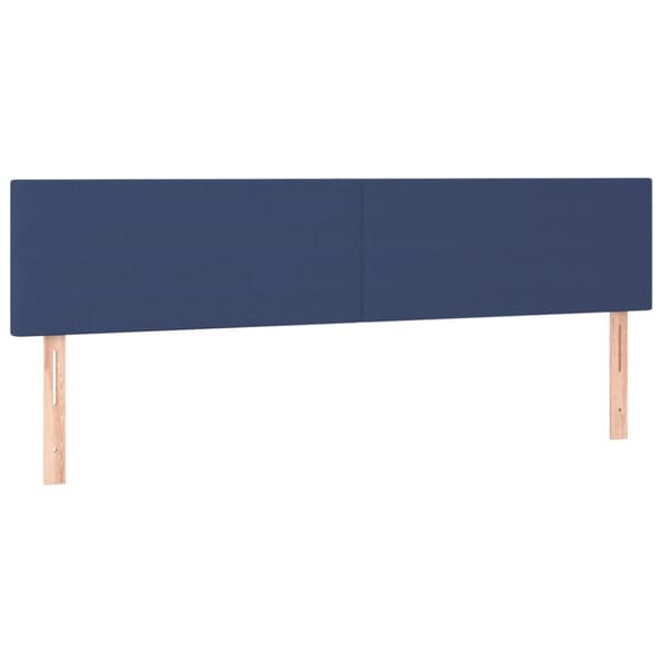 Ramsäng med madrass blå 160x200 cm tyg