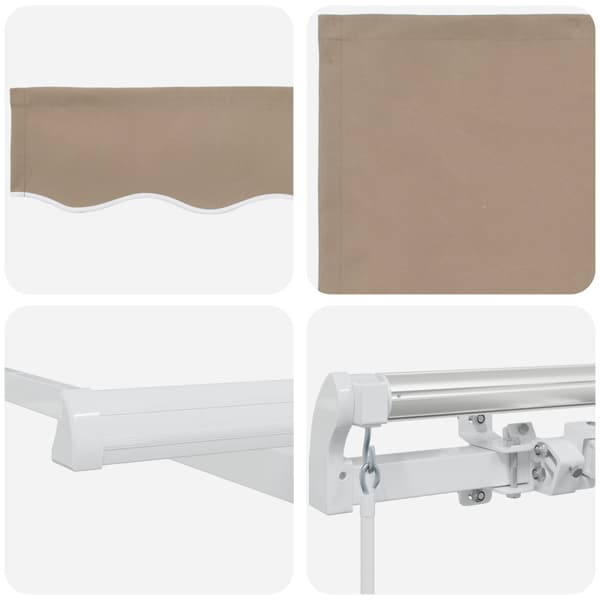 Markis Beige 400 × 350 cm Polyester och metall