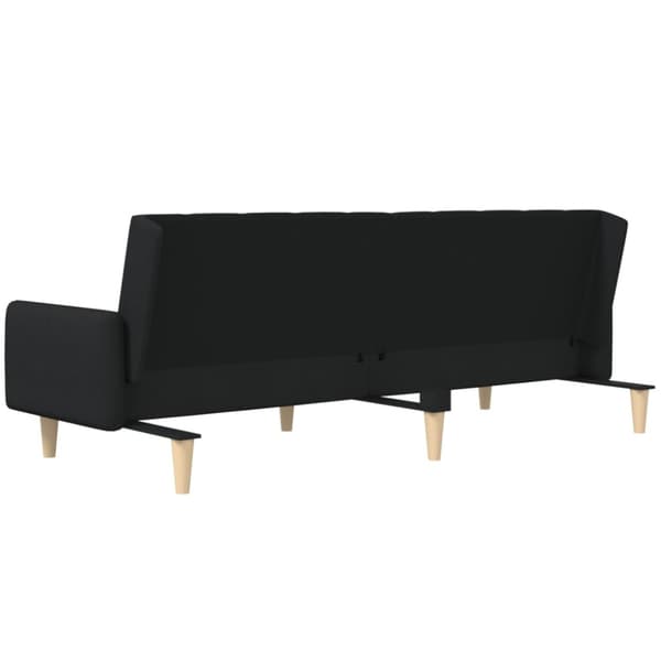 Bäddsoffa 2-sits svart tyg