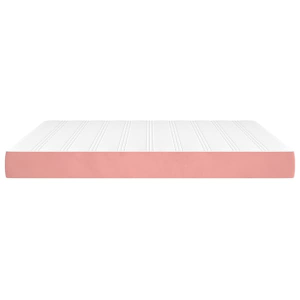 Pocketresårmadrass medium rosa 160x200x20 cm sammet