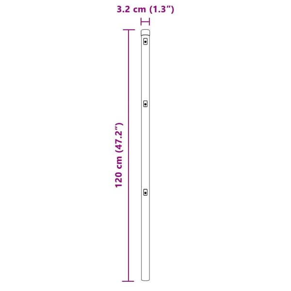 Stängselstolpe 26 pcs Grön 3,2 x 3,2 x 120 cm