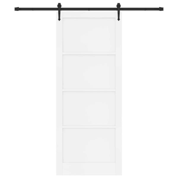 Skjutdörr ORKDAL 93 x 232 cm Konstruerat trä Vit och svart