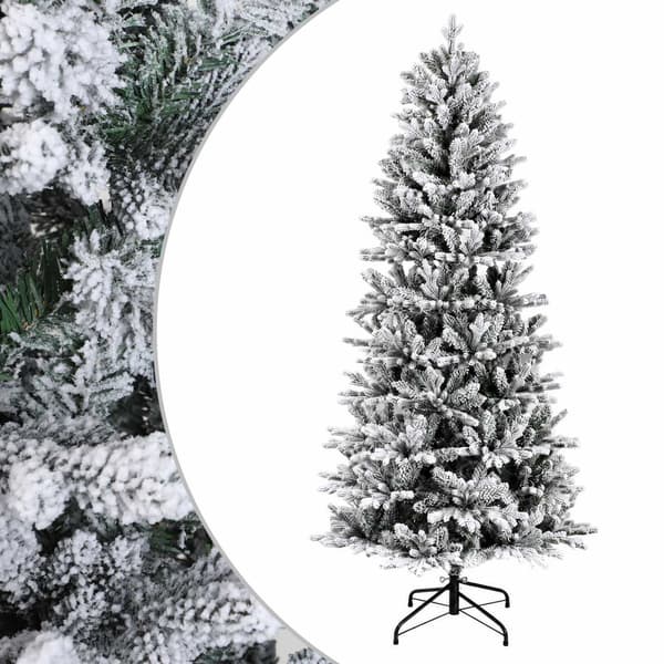 Plast Hingad Julgran 120 cm PVC och PE Grön och Vit