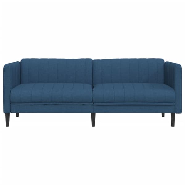 Soffa 3-sits blå tyg