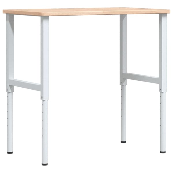 Arbetsbänk 100x60x(71,5-98) cm massiv ek rektangulär