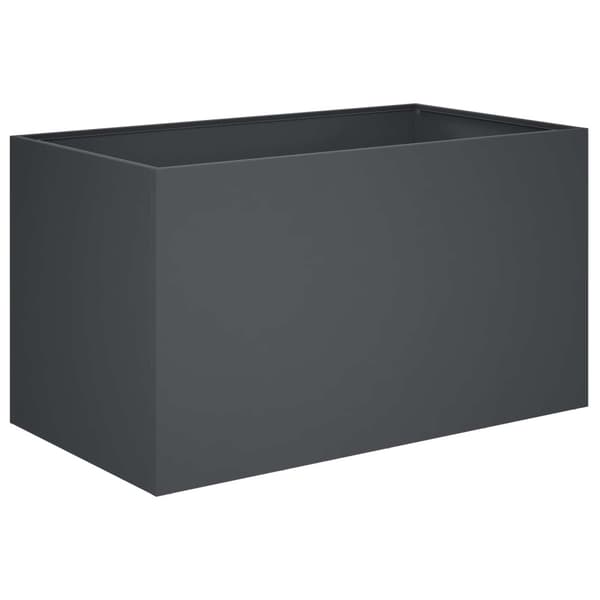 Trädgårdsplanterare 2 st Antracit 100 x 50 x 50 cm
