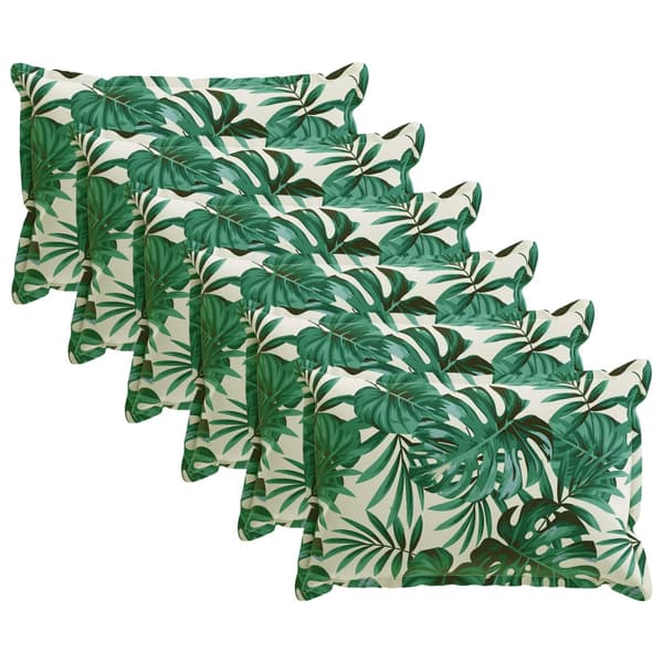Kuddöverdrag 6 st HOUTEN Bladmönster 30 x 50 cm Polyester