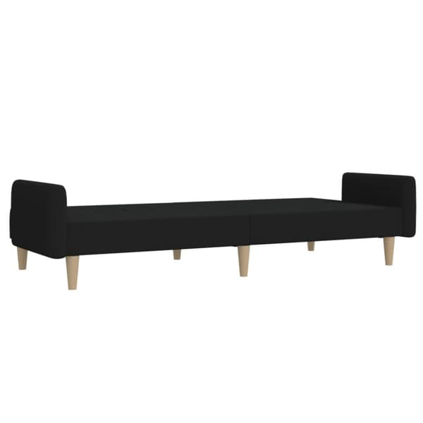 Bäddsoffa 2-sits svart tyg