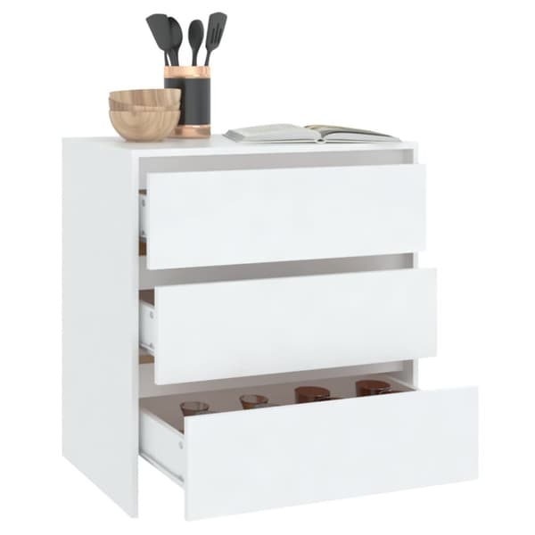 Skänk vit 70x41x75 cm konstruerat trä