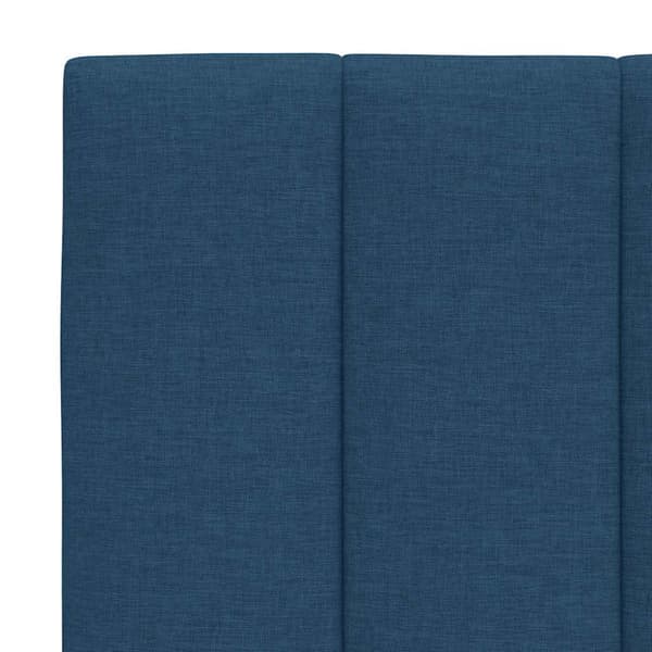 Bed Frame without Mattress "Hanko" Blue 200x200 cm Fabric
