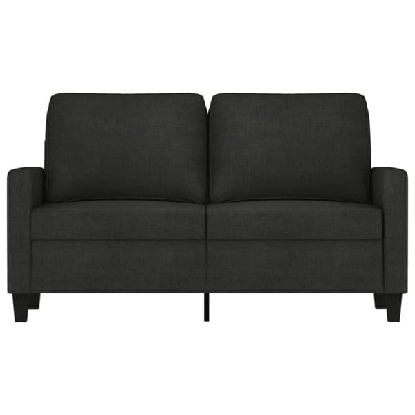 2-sitssoffa ljusgrå Svart 120 cm tyg