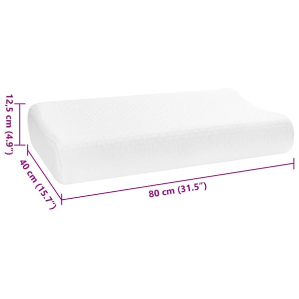 Sovkudde Enfärgad Vit 80 x 40 x 12,5 cm Minneskum
