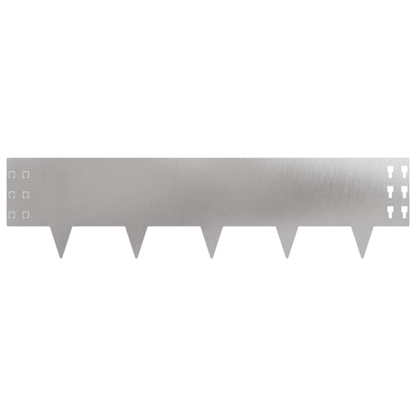Kant för gräsmatta 30 pcs 100 x 25 cm Stål Silver