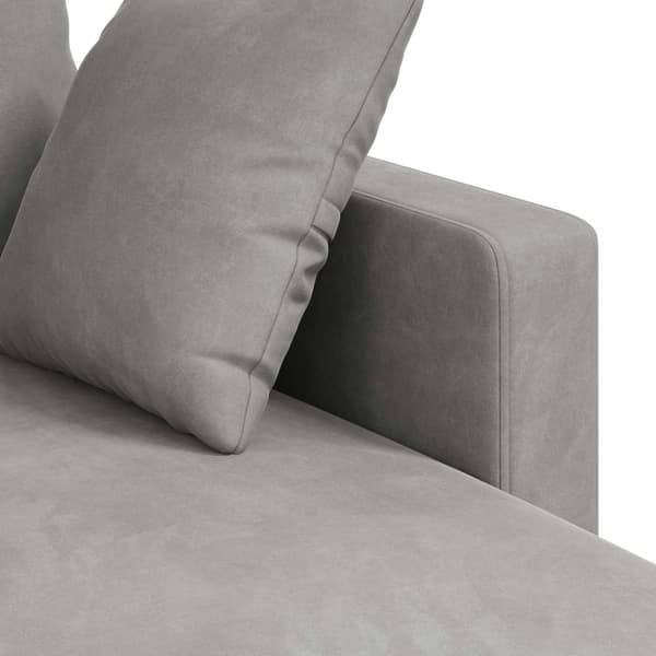 Soffa Ljusgrå 198 x 134 x 80 cm Sammet
