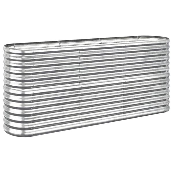 Odlingslåda galvaniserat stål 152x40x68 cm silver