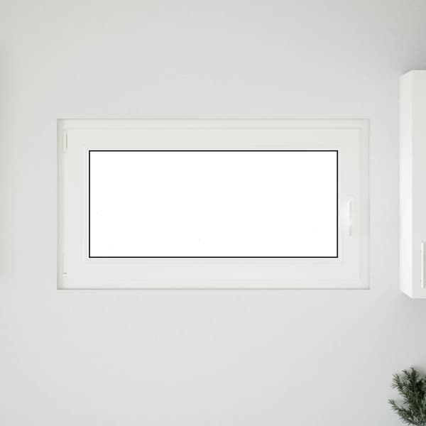 Källarfönster RISOR Vit 110 x 50 cm PVC och glas