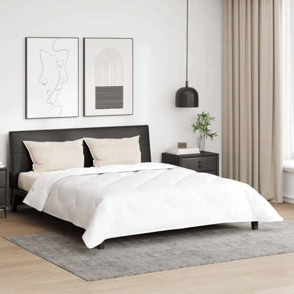 Vinter Täcke med kudde 3 pcs Vit Mikrofiber