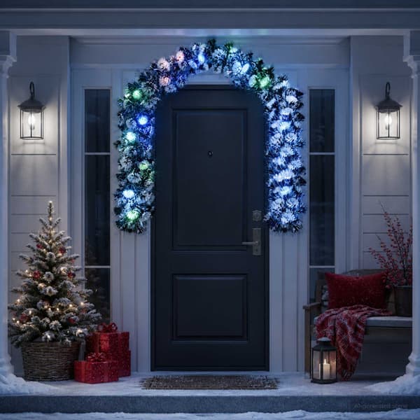 Julgirlander 200 cm 16 LED-lampor Mångfärgad PET