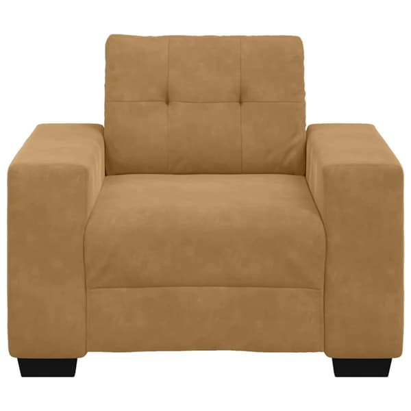 Soffstol brun 100x78x80 cm sammet