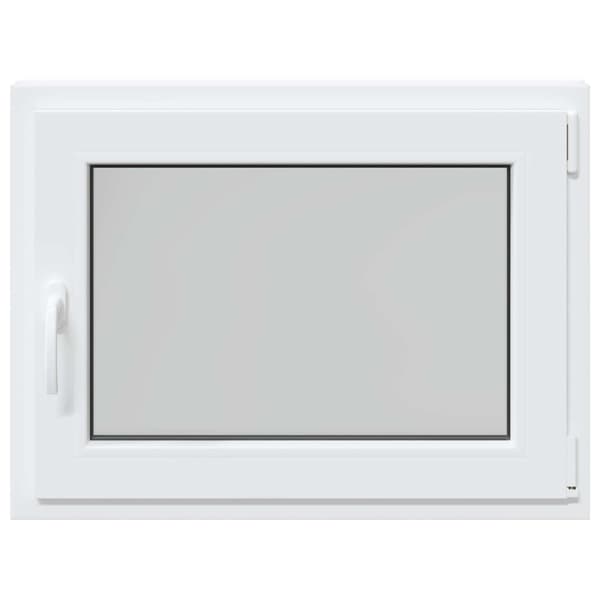 Källarfönster RISOR Vit 80 x 70 cm PVC och glas