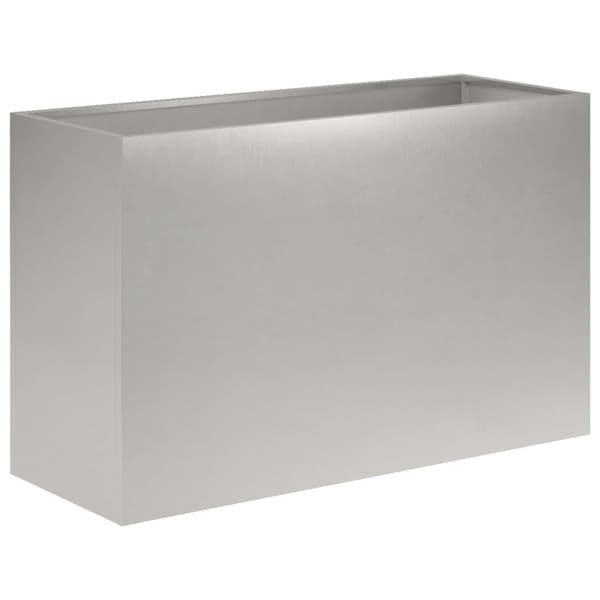 Trädgårdsplanterare 2 st Silver 80 x 30 x 40 cm Rostfritt stål