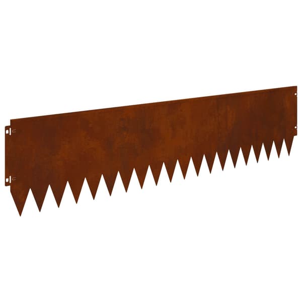 Kant för gräsmatta 10 pcs 103 x 25 cm Stål Rostig
