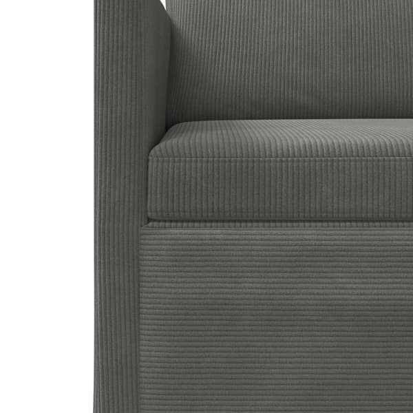 3-sitssoffa Mörkgrå 190 x 81 x 82 cm Kordread tyg
