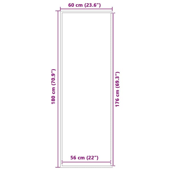 Dörrmatta brun 60x180 cm