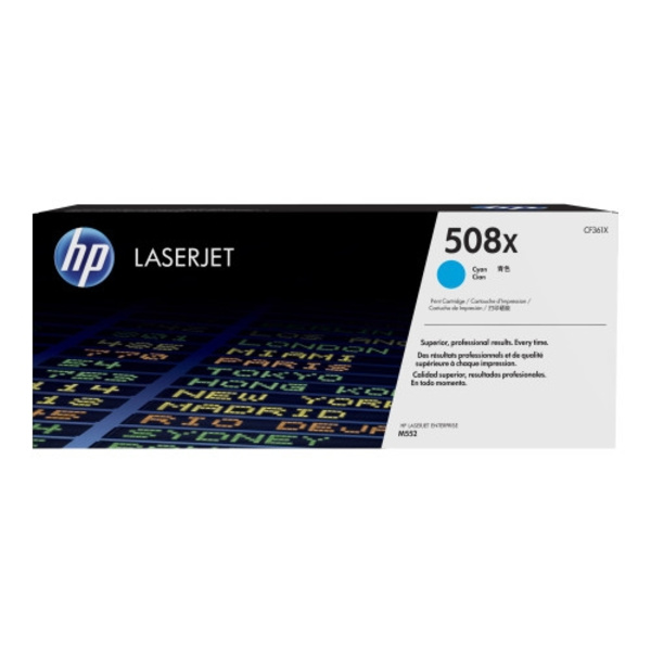 HP 508X - Lång livslängd - cyan - original - LaserJet - tonerkassett (CF361X)