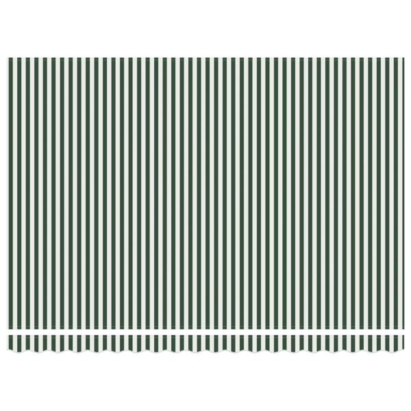 Markisram Grön och Vit 450 × 300 cm Polyester med PU-beläggning