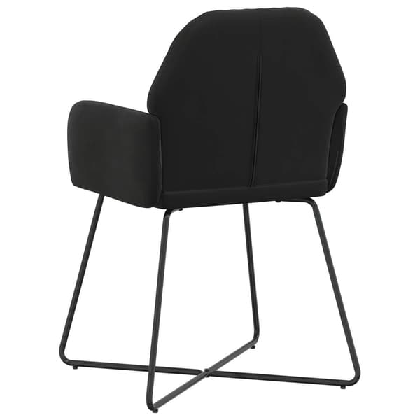 Matstolar 6 pcs Sammet Svart 55 x 50 x 84 cm