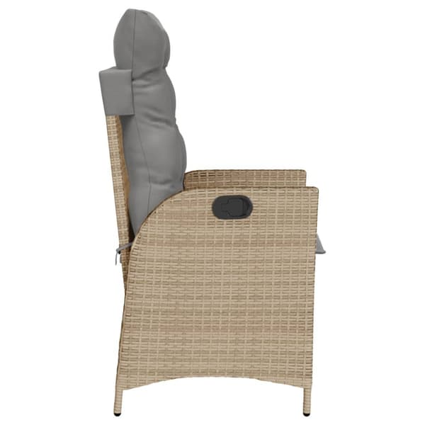 Bistrogrupp med dynor 3 delar mixbeige konstrotting
