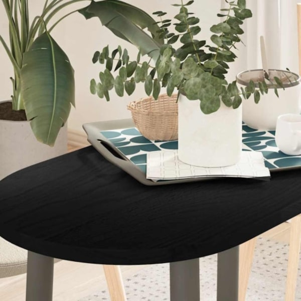 Bordsskiva mörkbrun 80x40x2 cm massiv ek oval