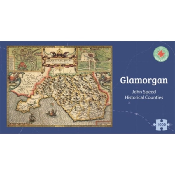 Glamorgan Historical 1610 Map 1000 Piece Puzzle (häftad, eng)