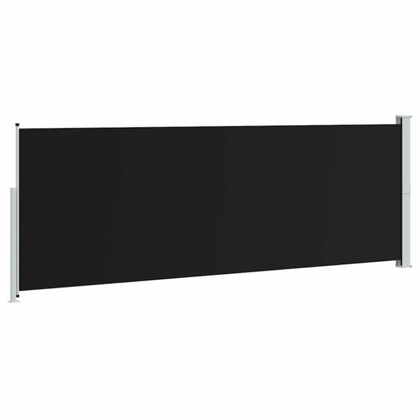 Infällbar sidomarkis 160 x 500 cm svart