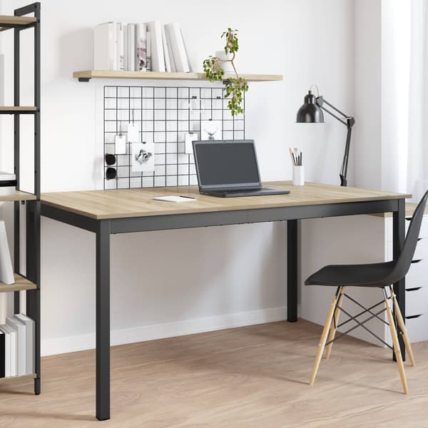 Matbord 150 x 90 x 75 cm Konstruerat trä Sonoma-ek Rektangulär
