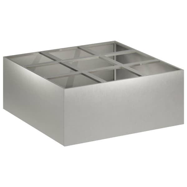 Trädgårdsplanterare Silver 100 x 100 x 50 cm Rostfritt stål