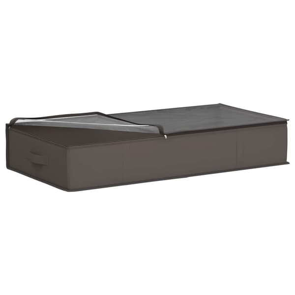 Förvaringslåda med transparent toppfönster 2 pcs Grå