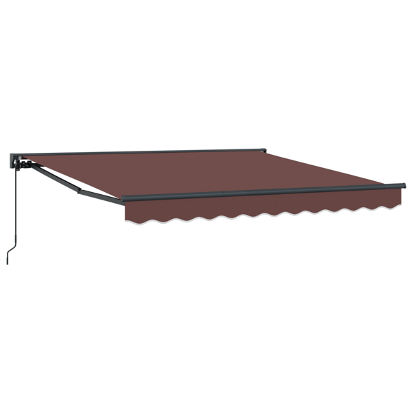 Markisram Brun 300 x 250 cm Polyester med PU-beläggning