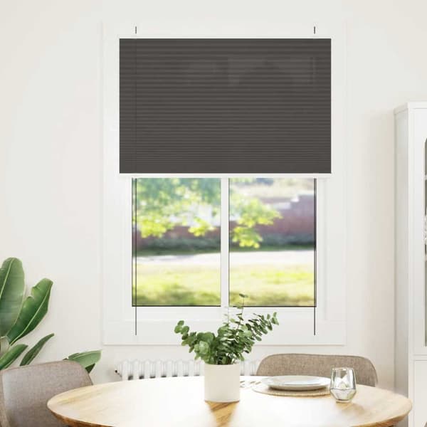 Plisserad persienn svart 95x150 cm tyg bredd 94,4 cm polyester