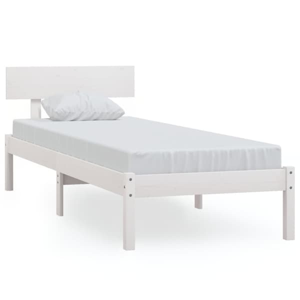 Sängram vit massiv furu 100x200 cm