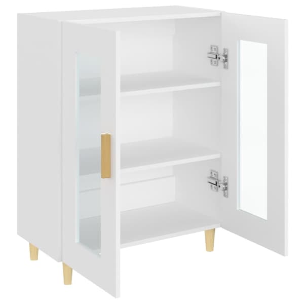 Skåp vit 69,5x34x90 cm konstruerat trä